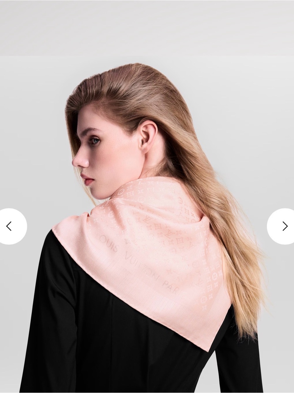 Louis Vuitton Blush Pink Monogram Silk Wrap